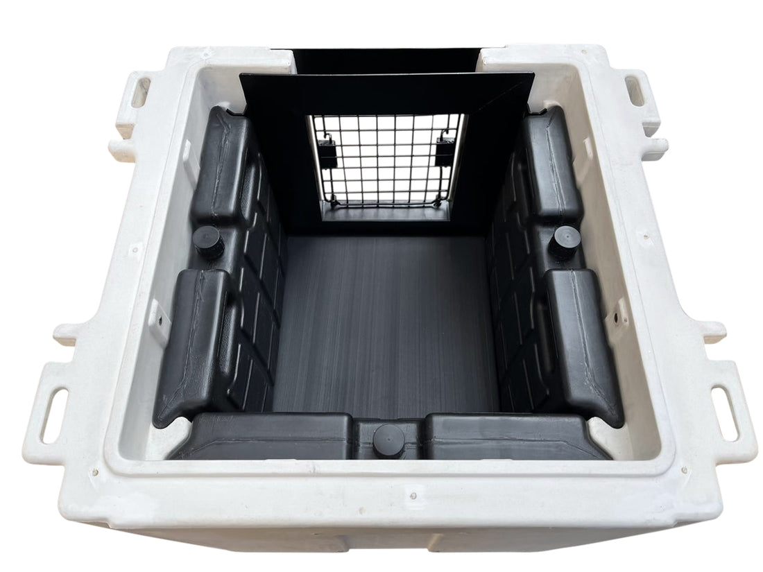 Cooler Kennel™ Frenchie Doghouse" for Brachiocephalic and highly heat intolerant pups.